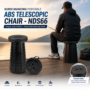 Gambar produk ACCERY Kursi Lipat Outdoor Mancing Portable ABS Telescopic Chair - NDS66