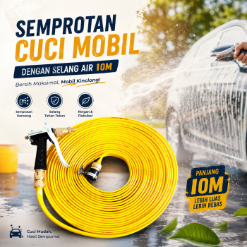 Gambar produk BOWEI Semprotan Cuci Mobil dengan Selang Air 10M - B350