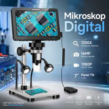 Taffware Mikroskop Digital TN 16MP 1080P 1200X LED 7 Inch Controller - DM9