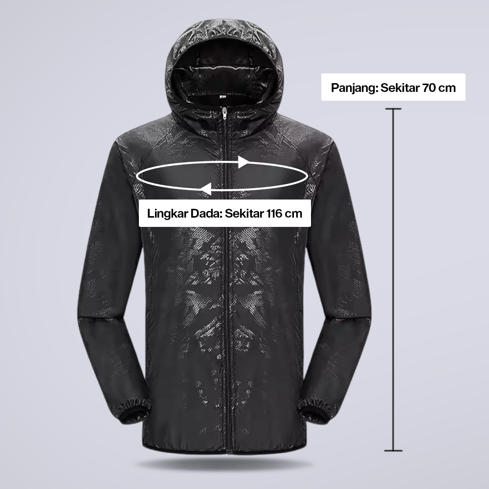 LENTHIMEN Jaket Olahraga Quick-Dry Windbreaker Waterproof Outdoor - WY-01 Gambar produk LENTHIMEN Jaket Olahraga Quick-Dry Windbreaker Waterproof Outdoor - WY-01 - 6