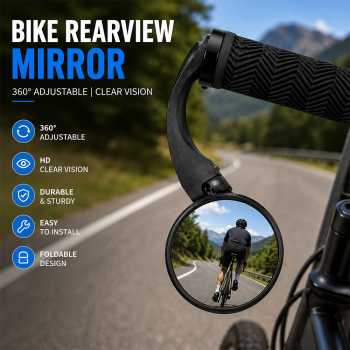 ROC Kaca Spion Sepeda Bike Rearview Mirror 360 Foldable Convex 1 Pair - FK-27/21