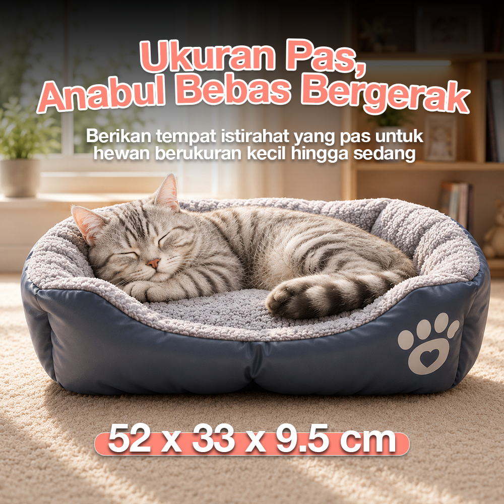 Gambar produk Kasur Tempat Tidur Anjing Kucing Soft Warm Dog Cat Bed Size S - 2