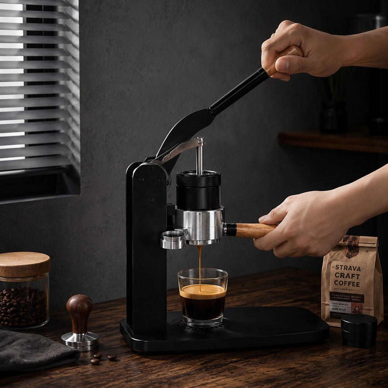 Trieste Mesin Kopi Espresso Manual Hand Press Planetary Gear Reduction - K11 Gambar produk Trieste Mesin Kopi Espresso Manual Hand Press Planetary Gear Reduction - K11 - 5