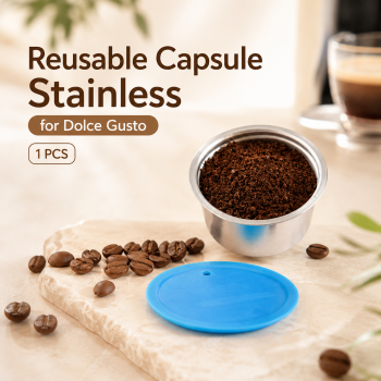 iCafilas Reusable Capsule Stainless 1 PCS Compatible for Dolce Gusto - F457