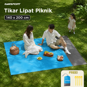 TaffSPORT Tikar Lipat Matras Camping Piknik Waterproof Mat 140x200cm - FS-008
