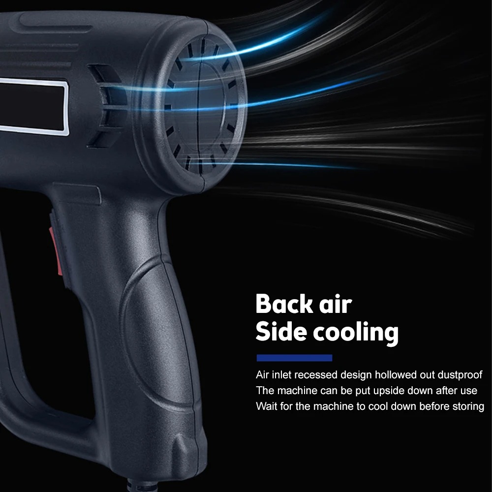 DEEPEEN Heat Gun Hot Air 2000W Adjustable Temperature 2000W 220V - XA-020 Gambar produk DEEPEEN Heat Gun Hot Air 2000W Adjustable Temperature 2000W 220V - XA-020 - 4