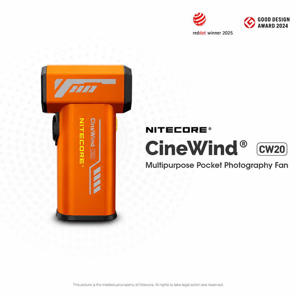 NITECORE Kipas Angin Portable CineWind Photography Fan 98000RPM 18W - CW20 Gambar produk NITECORE Kipas Angin Portable CineWind Photography Fan 98000RPM 18W - CW20 - Utama