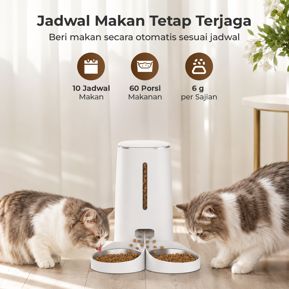 iPetmon Tuya Smart Tempat Makan Hewan Otomatis WIFI Food Dispenser 4L - PTM-101 Gambar produk iPetmon Tuya Smart Tempat Makan Hewan Otomatis WIFI Food Dispenser 4L - PTM-101 - 1
