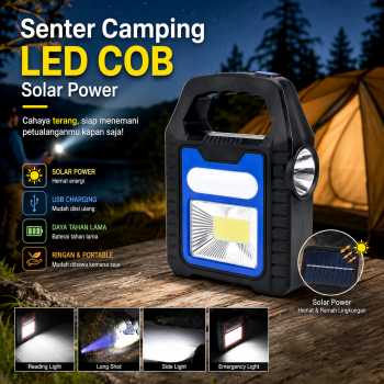 Gambar produk VASTFIRE Senter Camping Lampu LED Solar Power Rechargeable COB - YD-878A