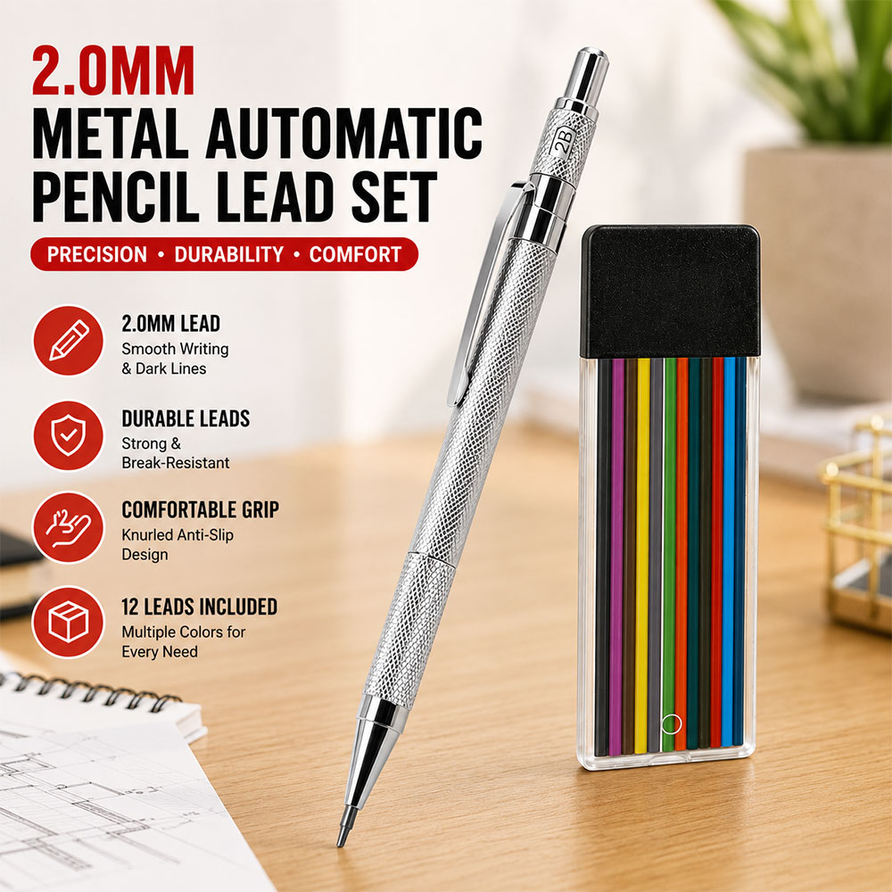 MROOFUL Pensil Mekanik Mechanical Pencil 2B 2mm Isi 12 - BL-625 Gambar produk MROOFUL Pensil Mekanik Mechanical Pencil 2B 2mm Isi 12 - BL-625 - Utama