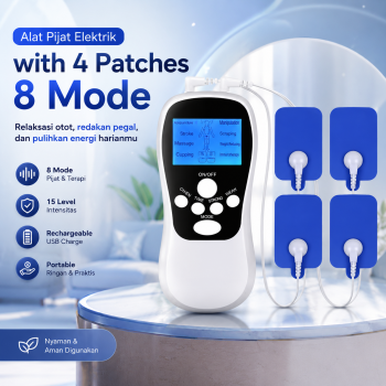 TENS Alat Pijat Elektrik Mini Terapi Otot Massage Pads with 4 Patches - SC-659