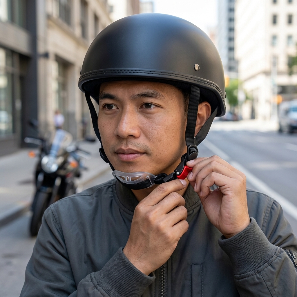 NOPNOG Helm Sepeda Skuter Retro Vintage Catok Motor Bicycle Helmet - U15 Gambar produk NOPNOG Helm Sepeda Skuter Retro Vintage Catok Motor Bicycle Helmet - U15 - 3