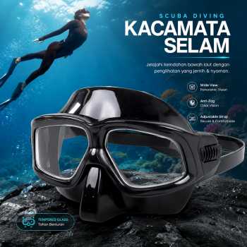 Gambar produk QYQ Kacamata Selam Scuba Diving Mask Snorkeling Goggles - 180