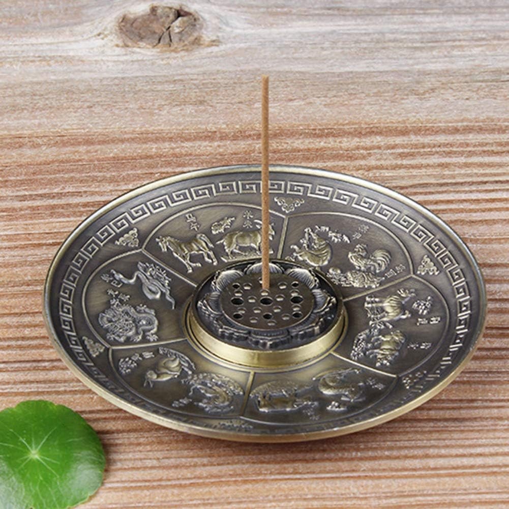 SAIJER Tempat Dupa Incense Stick Holder Burner Zodiac Plate 10cm - YN005 Gambar produk SAIJER Tempat Dupa Incense Stick Holder Burner Zodiac Plate 10cm - YN005 - 2