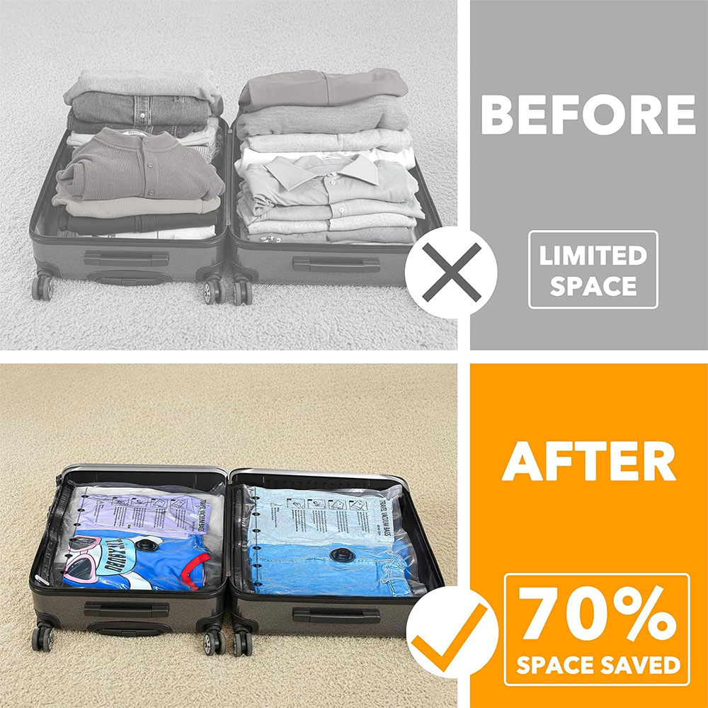 TaffPACK Kantong Plastik Vakum Pakaian Vacuum Compression Bag 1 PCS 40x50cm - YK-100 Gambar produk TaffPACK Kantong Plastik Vakum Pakaian Vacuum Compression Bag 1 PCS 40x50cm - YK-100 - 5