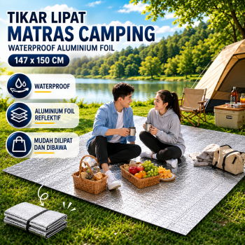 Gambar produk Jusenda Tikar Lipat Matras Camping Waterproof Aluminium Foil 147x150cm - HL-306