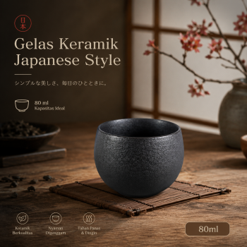 One Two Cups Gelas Keramik Kopi Teh Japanese Style Ceramic Cup 80ml - SW151
