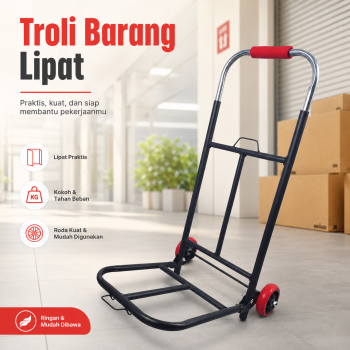 HAOTOOLS Troli Barang Lipat Foldable Trolley Cart Telescopic PU Wheels - HT-20