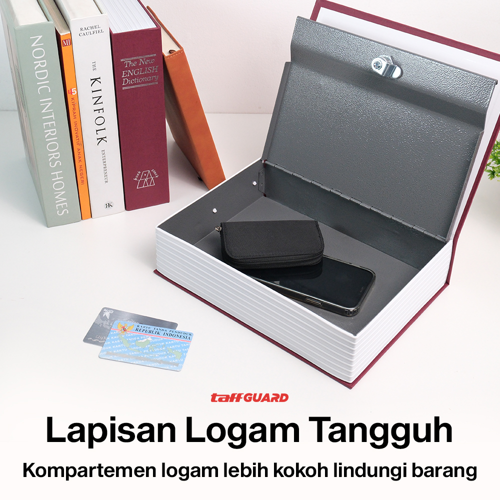 TaffGUARD Brankas Buku Kamus Kunci Manual Anti Maling Hidden Safe Box Besar - KB-10L Gambar produk TaffGUARD Brankas Buku Kamus Kunci Manual Anti Maling Hidden Safe Box Besar - KB-10L - 2