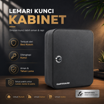 TaffGUARD Lemari Kunci Cabinet 20 Hook Box Wall Mounted with Key Lock - KD-20