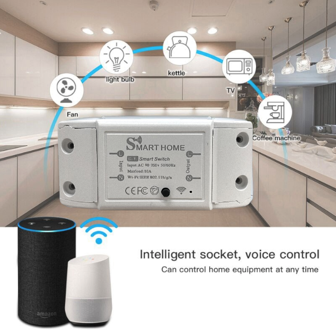 BEEBEE Smart Switch WiFi 2 Channel Smart Life Alexa Control Module 10A - BSD16 Gambar produk BEEBEE Smart Switch WiFi 2 Channel Smart Life Alexa Control Module 10A - BSD16 - 3
