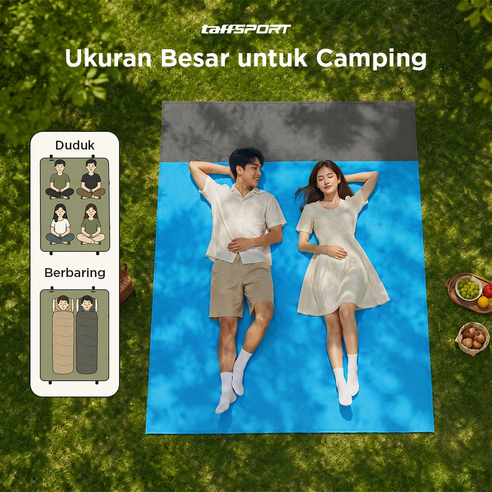 TaffSPORT Tikar Lipat Matras Camping Piknik Waterproof Mat 140x200cm - FS-008 Gambar produk TaffSPORT Tikar Lipat Matras Camping Piknik Waterproof Mat 140x200cm - FS-008 - 1