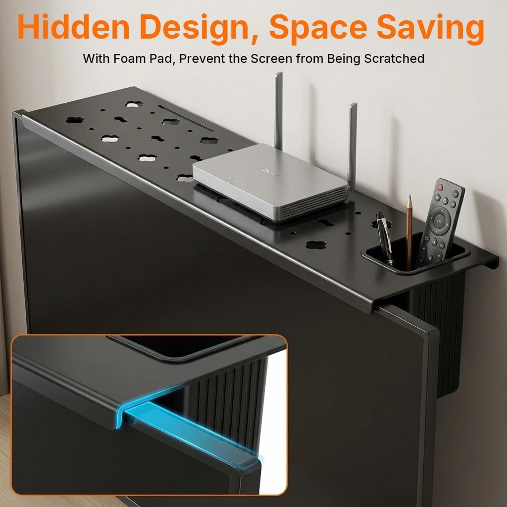 BEISHI Rak Atas TV Top Shelf Stand Cold Rolled Steel Frame Adjustable - A25F Gambar produk BEISHI Rak Atas TV Top Shelf Stand Cold Rolled Steel Frame Adjustable - A25F - 4