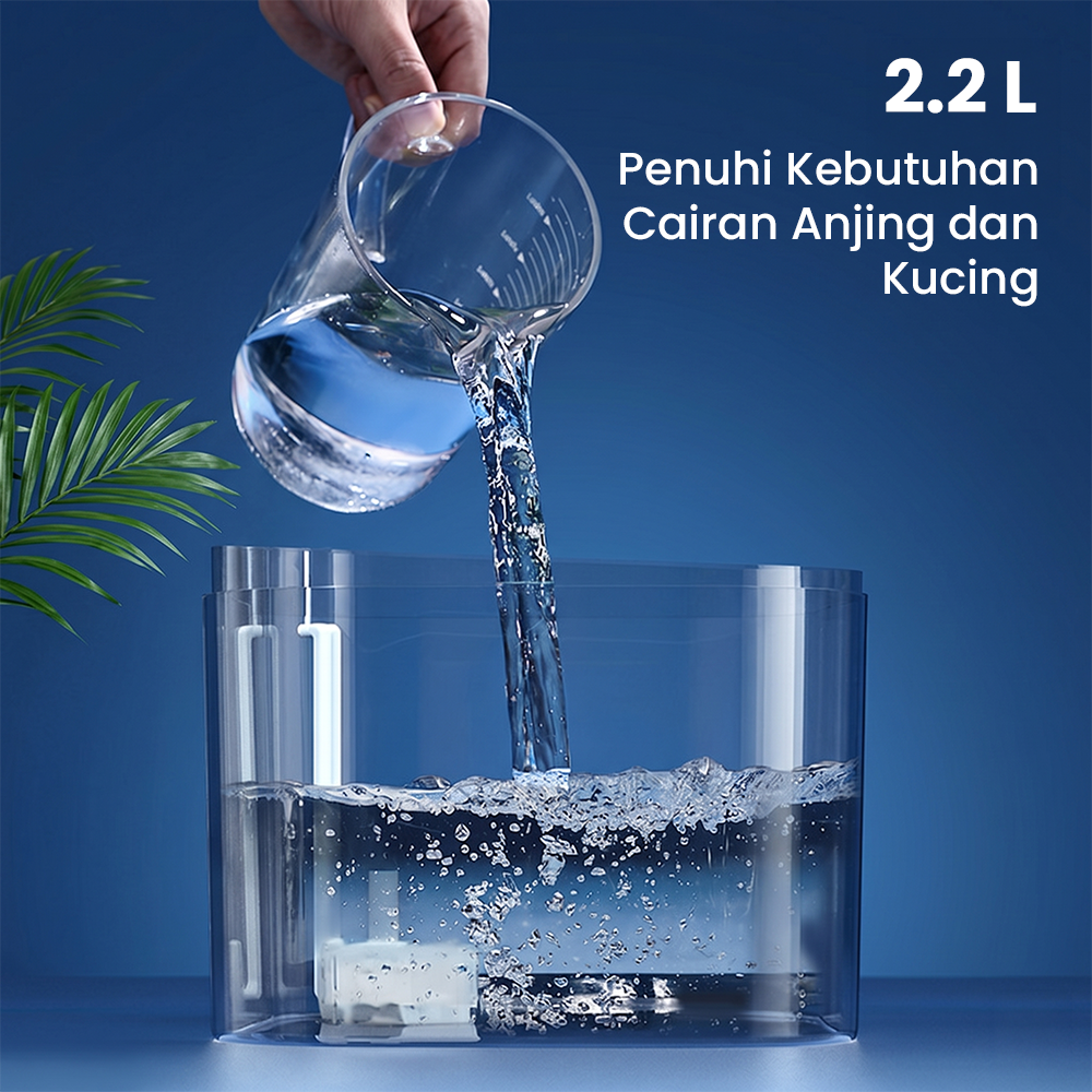 AECAT Water Dispenser Fountain 2 Mode Tempat Minum Kucing Anjing 2.2L - FT-66 Gambar produk AECAT Water Dispenser Fountain 2 Mode Tempat Minum Kucing Anjing 2.2L - FT-66 - 2