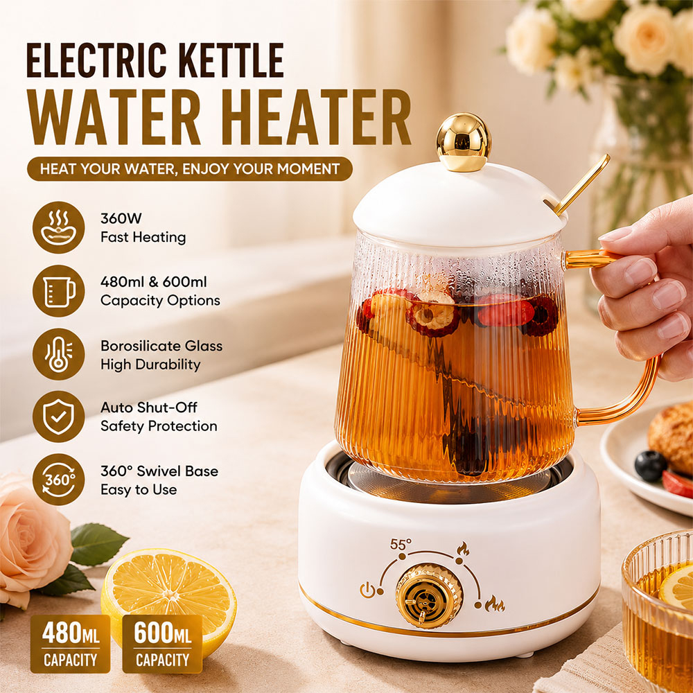Gambar produk Kbxstart Teko Listrik Pemanas Air Water Heater Kettle Pot 360W 480ml - YSB-05 - Utama