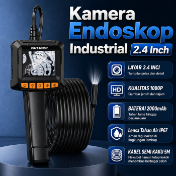Taffware Kamera Endoskop Industrial Borescope 2.4 Inch IP67 2000mAh 5M - G20