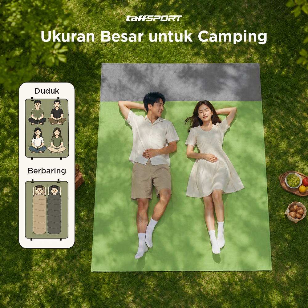 Gambar produk TaffSPORT Tikar Lipat Matras Camping Piknik Waterproof Mat 140x200cm - FS-008 - 1