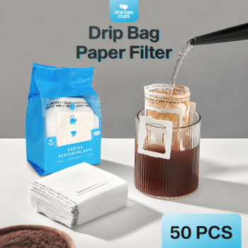 Gambar produk One Two Cups Kertas Penyaring Kopi Coffee Drip Bag Paper Filter 50PCS - T111