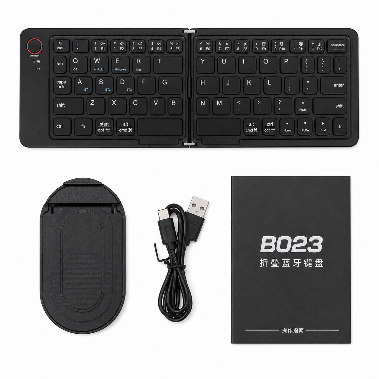 Gambar produk DIXSG Keyboard Wireless Foldable Bluetooth 5.1 Silent Click - B023 - 6