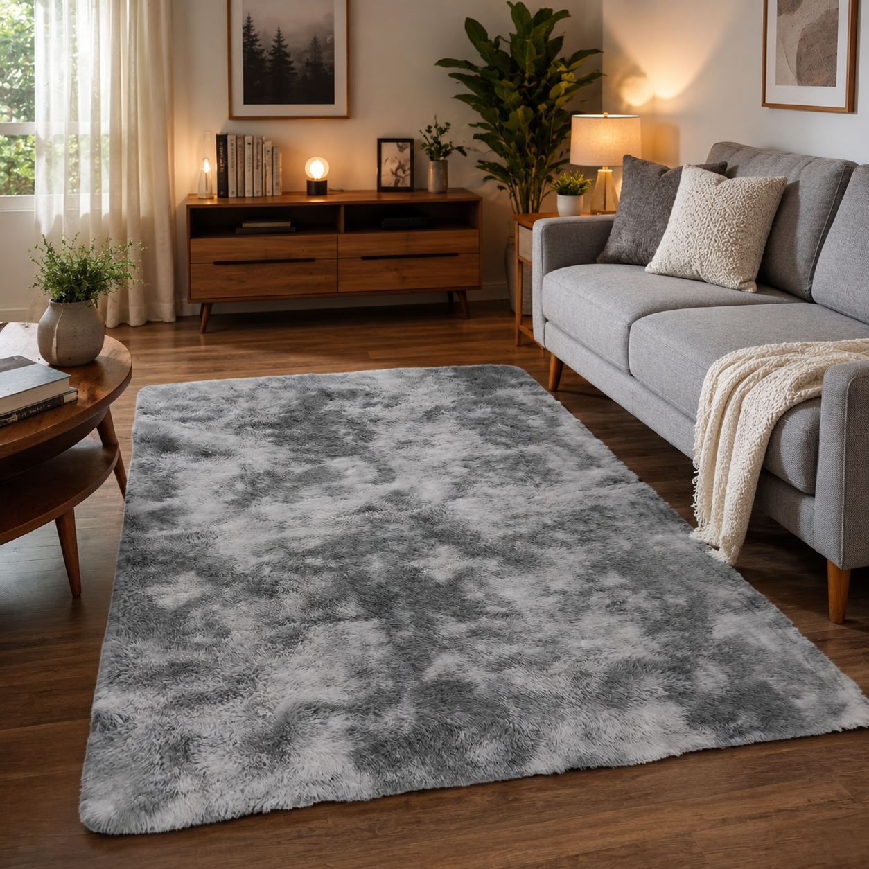 Dresshomee Karpet Bulu Rasfur Soft Fluffy Living Room Rug 140x200cm - DE2004 Gambar produk Dresshomee Karpet Bulu Rasfur Soft Fluffy Living Room Rug 140x200cm - DE2004 - 8