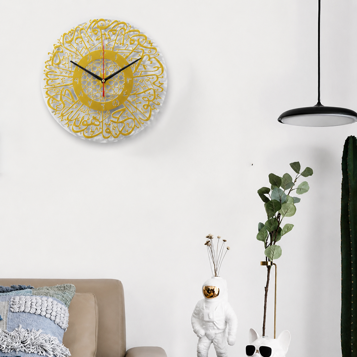 LISM Jam Dinding Quartz Calligraphy Al-Ikhlas Acrylic Clock 30cm Arabic - L3 Gambar produk LISM Jam Dinding Quartz Calligraphy Al-Ikhlas Acrylic Clock 30cm Arabic - L3 - 6