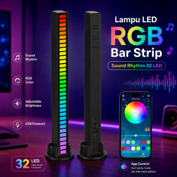 FUNY Lampu LED RGB Bar Strip Sound Rhythm Light USB 32 LED - L021