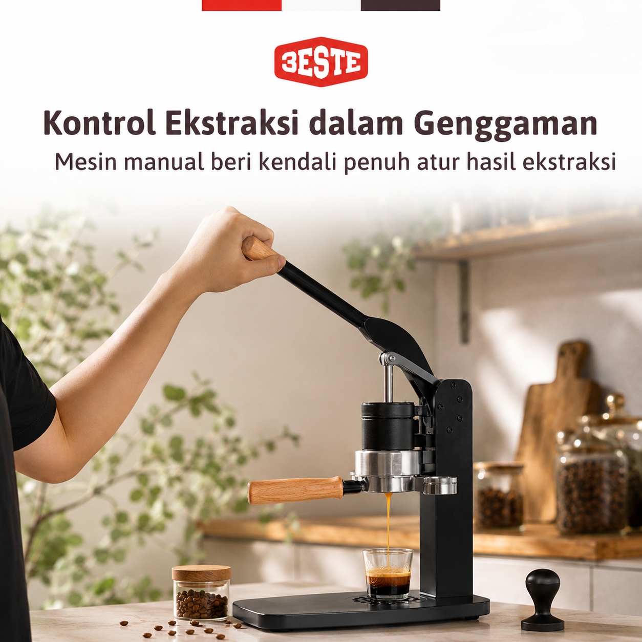 Trieste Mesin Kopi Espresso Manual Hand Press Planetary Gear Reduction - K11 Gambar produk Trieste Mesin Kopi Espresso Manual Hand Press Planetary Gear Reduction - K11 - 1