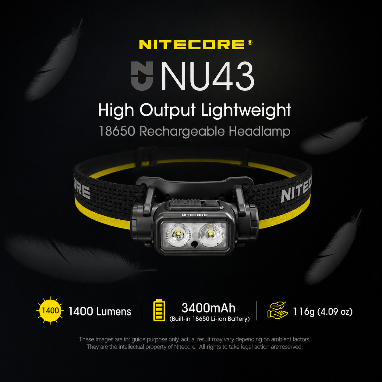 NITECORE Senter Kepala Headlamp LED IP68 1400 Lumens - NU43 Gambar produk NITECORE Senter Kepala Headlamp LED IP68 1400 Lumens - NU43 - Utama