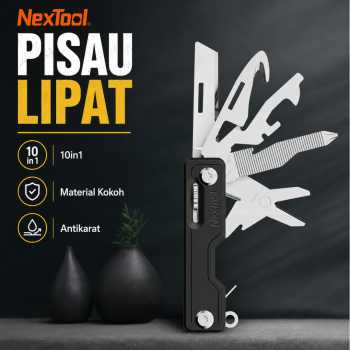NexTool Pisau Lipat Swiss Army Multitools 10in1 Outdoor Survival Knife - NE20096