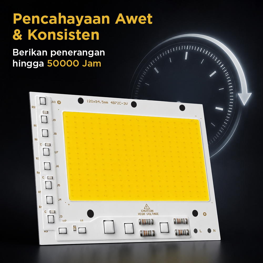 Ovicart LED COB Chip Driver Free 220V 5054 Lamp Board Beads 304 Cool White 6500K 100W - HO15 Gambar produk Ovicart LED COB Chip Driver Free 220V 5054 Lamp Board Beads 304 Cool White 6500K 100W - HO15 - 3
