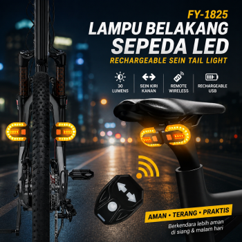FY Lampu Belakang Sepeda LED Rechargeable Sein Tail Light 30 Lumens - FY-1825