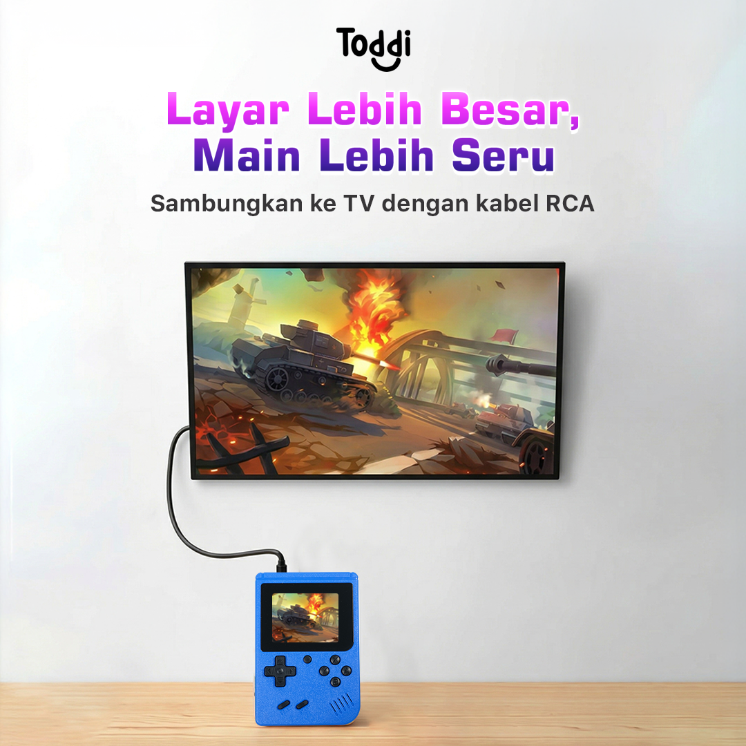 Toddi Game Console Retro 400 Games Gameboy Handheld 1020 mAh 3 Inch - INU95 Gambar produk Toddi Game Console Retro 400 Games Gameboy Handheld 1020 mAh 3 Inch - INU95 - 5