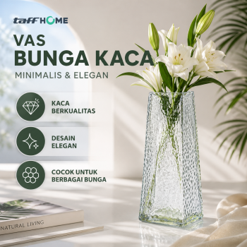 TaffHOME Vas Bunga Dekorasi Interior Ruang Tamu Model Triangle - QT-03