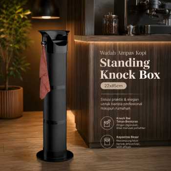 Fenteer Wadah Ampas Kopi Standing Coffee Knock Box Container 22x85cm - Y-200