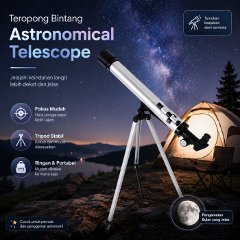 XEST Teropong Bintang Monocular Astronomical Telescope Single Tube - 50600