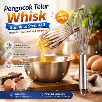 ART Pengocok Telur Handheld Mixer Stainless Steel Whisk Egg Beater - H10