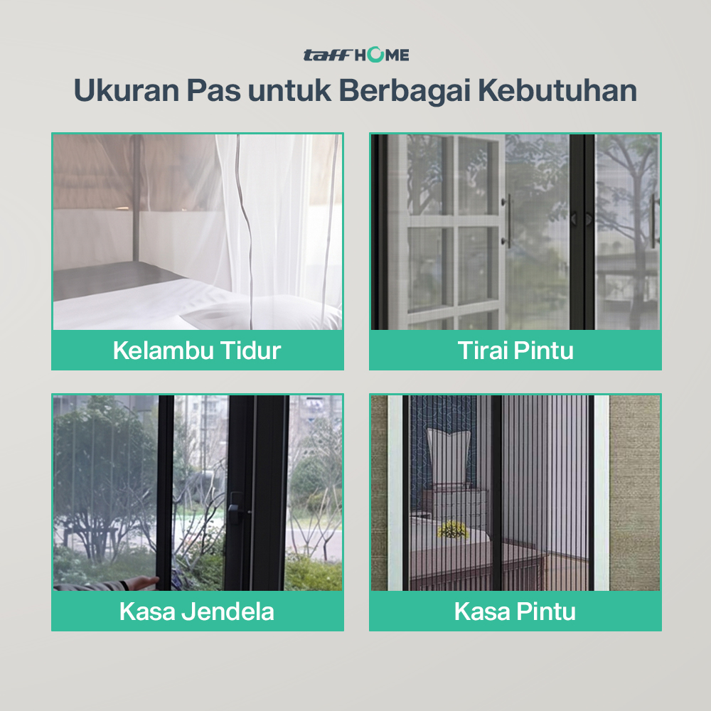 TaffHOME Lakban Kawat Nyamuk Tambalan Jendela Window Repair Tape 2M 50mm - TP512 Gambar produk TaffHOME Lakban Kawat Nyamuk Tambalan Jendela Window Repair Tape 2M 50mm - TP512 - 5