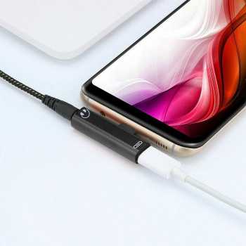 Gambar produk BAPSUS Splitter Audio OTG 2in1 Type C AUX 3.5 mm Jack to USB Type C - BP-21 - 4