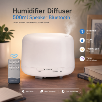 SZTLH Air Humidifier Mini Ultrasonic Diffuser Speaker Bluetooth 500ml - SZ-A1