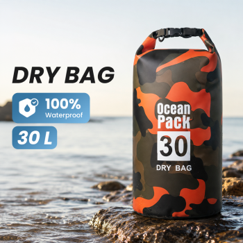 Ocean Pack Dry Bag Waterproof Backpack Strap Tas Tahan Air PVC Nilon - XAZ9